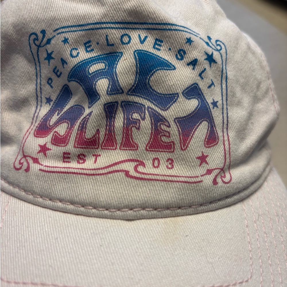 Salt Life White Cap with Blue and Pink Logo - Picture 2 of 8
